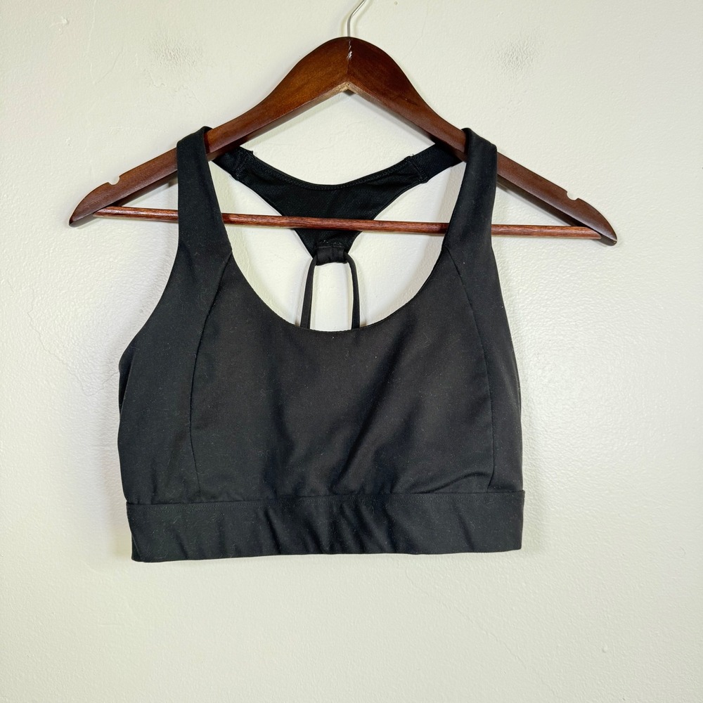 All in Motion Racerback Strappy Cutout Active Sports Bra Size Large Black